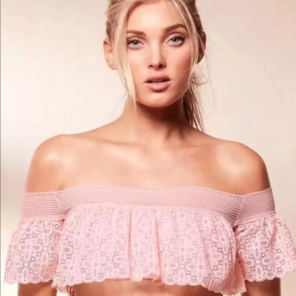NWT VS PINK Off Shoulder Lace Bralette Top